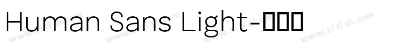 Human Sans Light字体转换